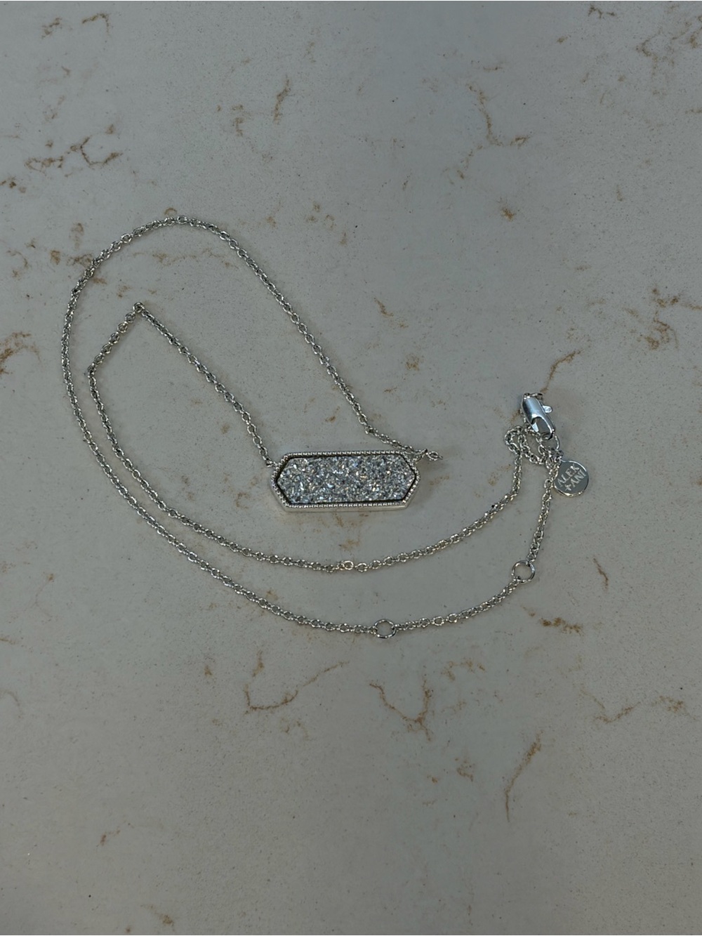 Alex and Ani Silver Druzy Bar Necklace - Picture 4 of 4